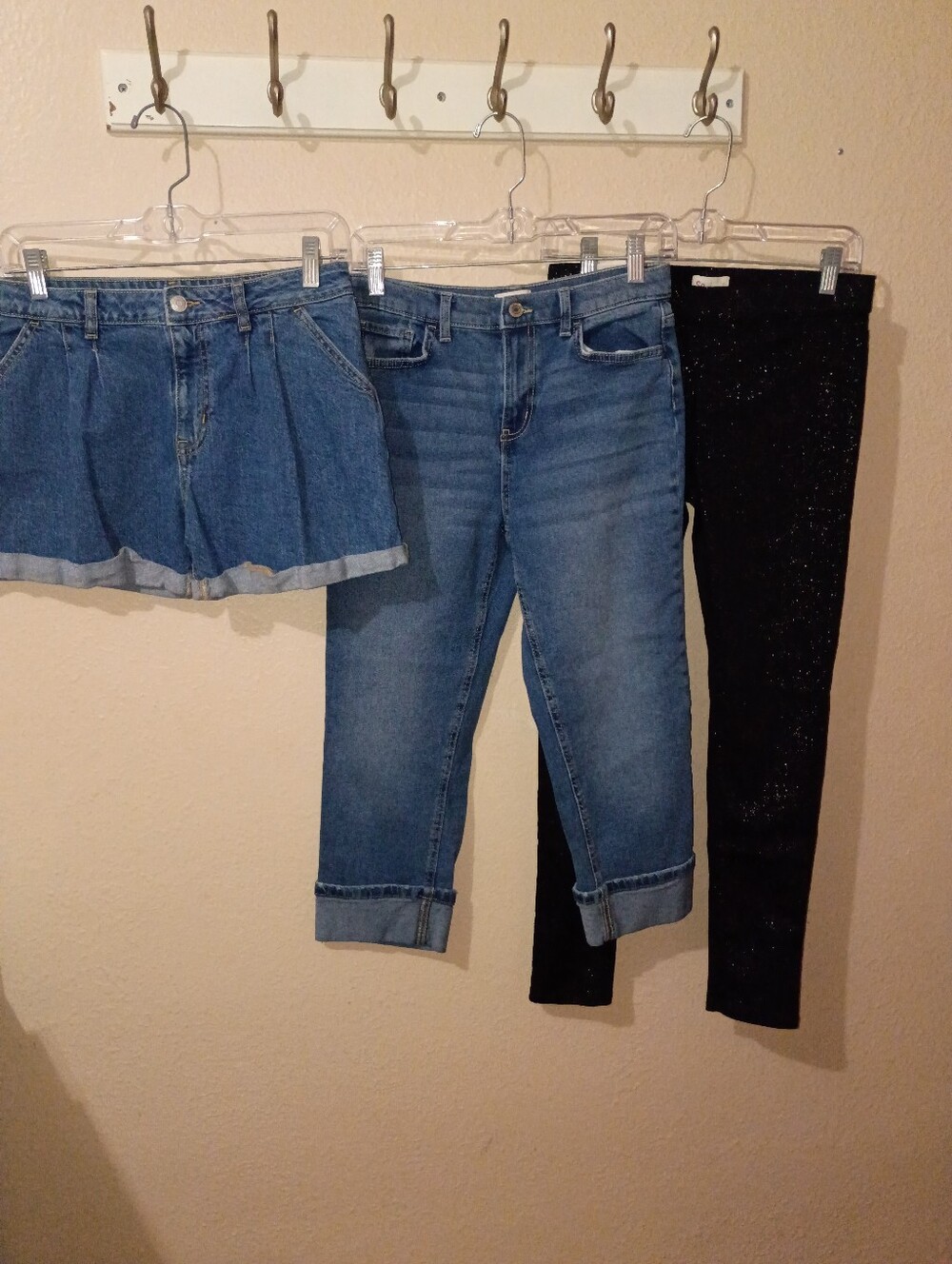 GIRLS SIZE 14 BUNDLE NWT SO GLITTER LEGGINGS & DENIM CAPRIS + CAT & JACK SHORTS